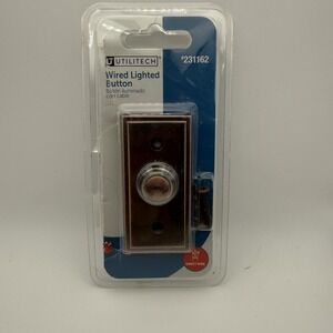 Utilitech 231162 Wired Lighted Doorbell Button Bronze Recessed Mount Open Box